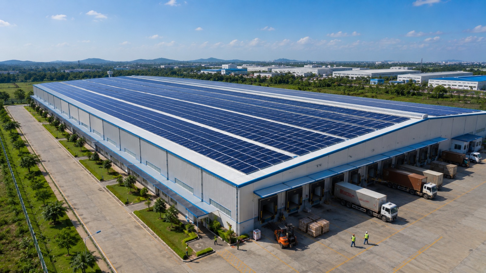 Large commercial rooftop solar plant delivered under an OPEX PPA model in Tamil Nadu